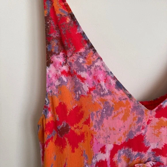 NWT Free People Boho Tiered Julianna Maxi Dress in Cherry Combo size Medium - Picture 7 of 12